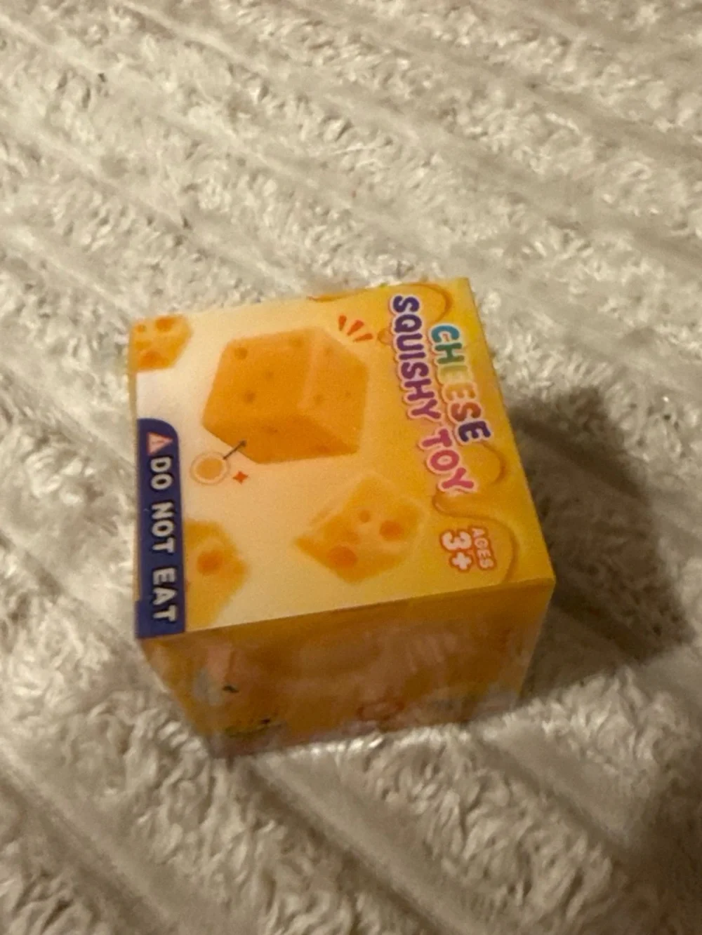 Cheese Squishy Toy Stress Ball - Yellow